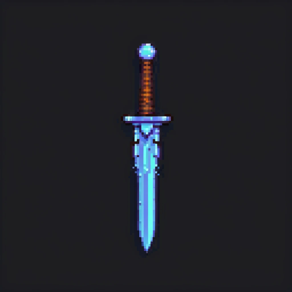 netherite sword pixel art with glowing effect emoji