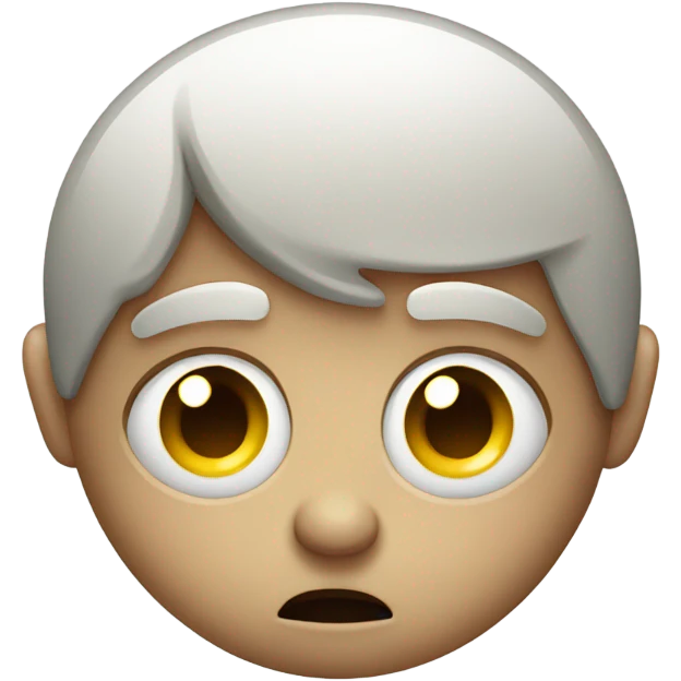 sad face with big cute button  emoji