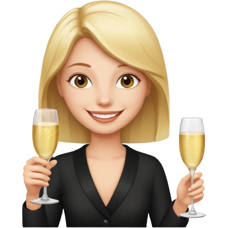 girl with Champagne glass emoji