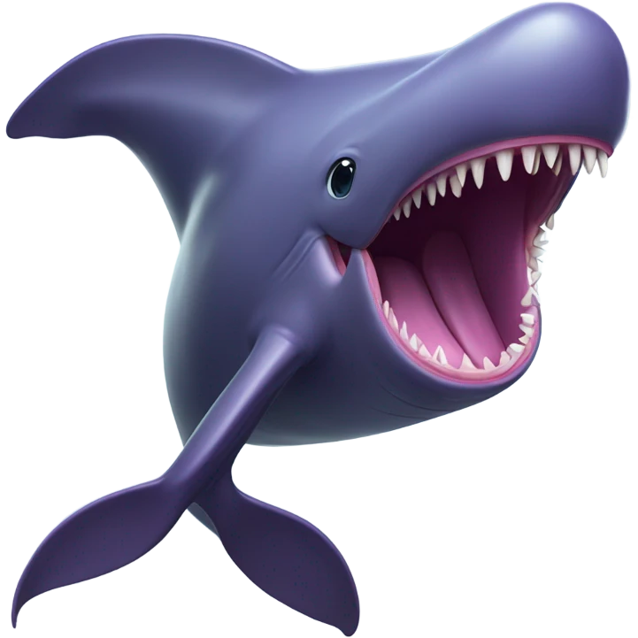 purple sperm whale with open mouth emoji