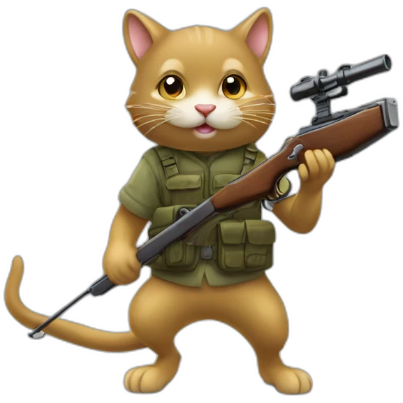Souris qui chasse un chat emoji