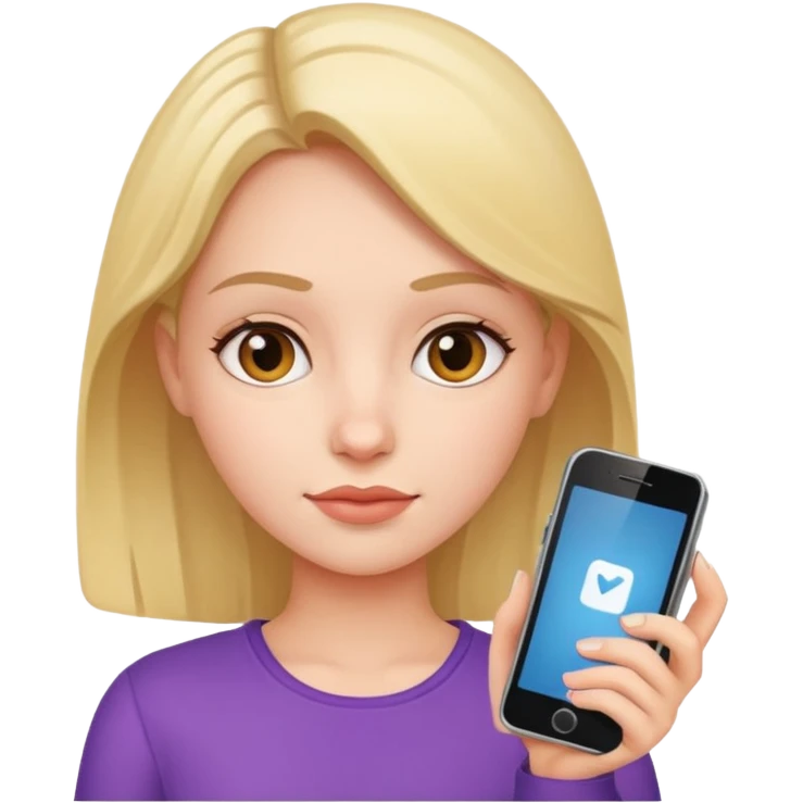 girl with cell phone  emoji