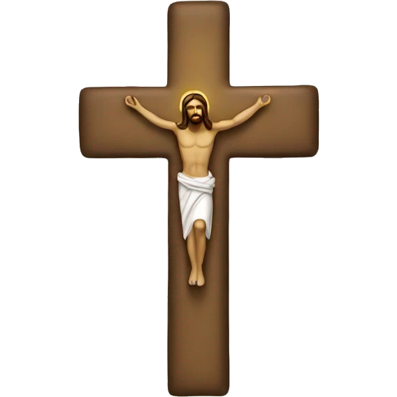 Cross with Jesus on it  emoji