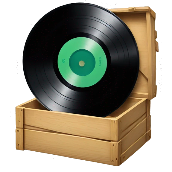vinyl records crate emoji