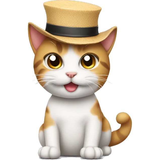 Cat with hat emoji