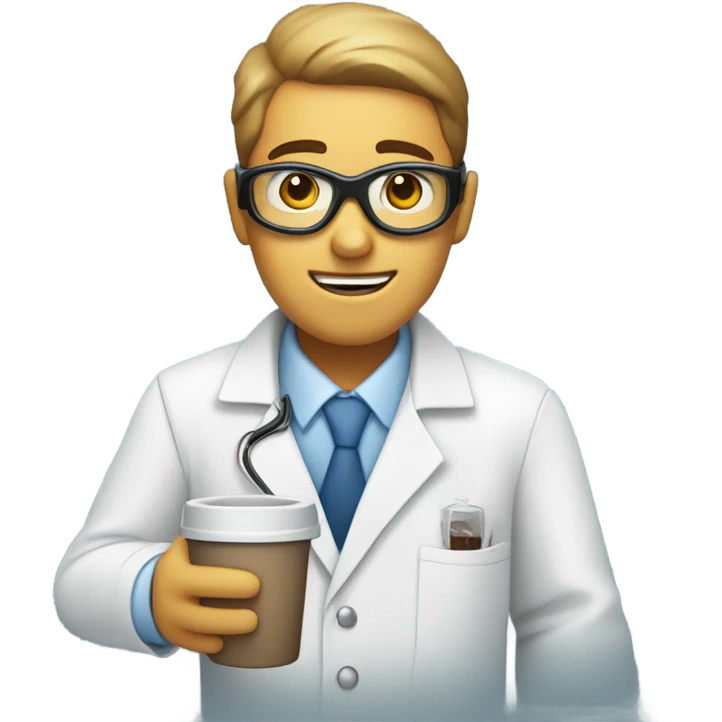 Lab Manager drinking coffee  emoji