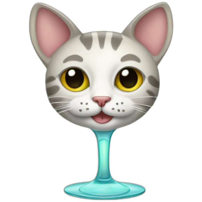 Cat with Margarita glass emoji