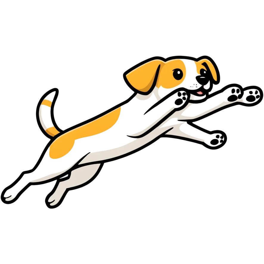 A dog doing a backflip emoji