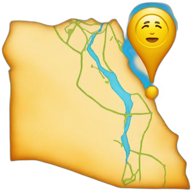 Map with Egypt pinned emoji