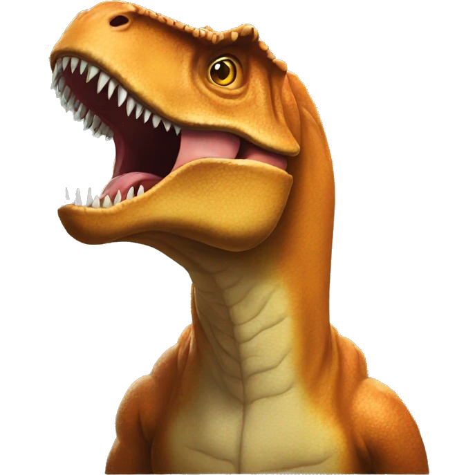 t-rex with human head emoji