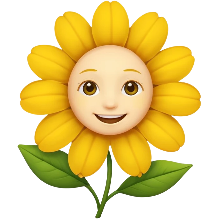 میخوام ایموجی 😃 رو با 🌼 ترکیب کنی یعنی 
🌼+ 😃 emoji