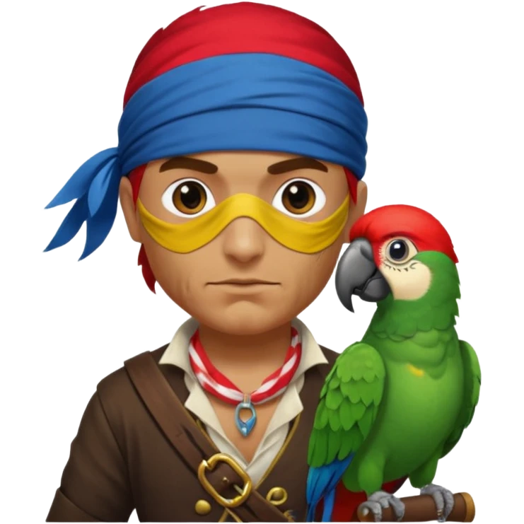 pirate and parrot emoji