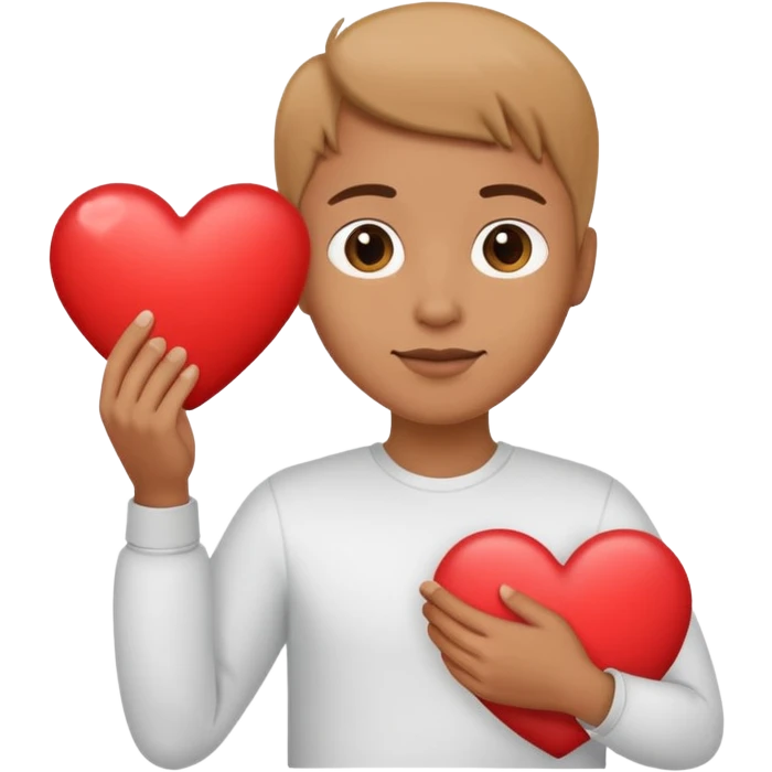 Cane con il cuore in mano con un messaggio, ti amo Eva emoji