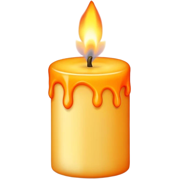 lit candle with flame emoji