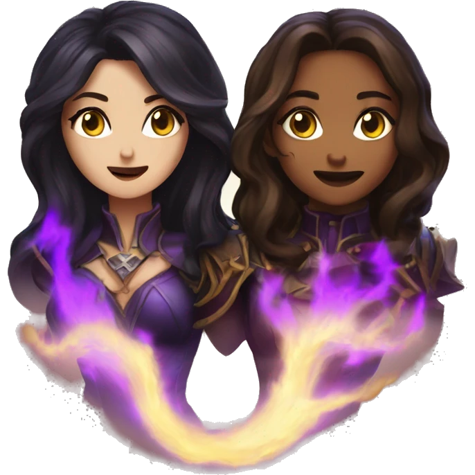 arcane characters vi and caitlyn kiss emoji