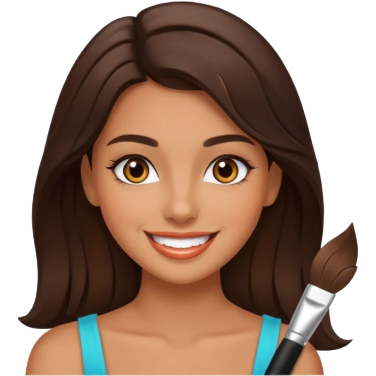 sexy girl makeup brunette emoji