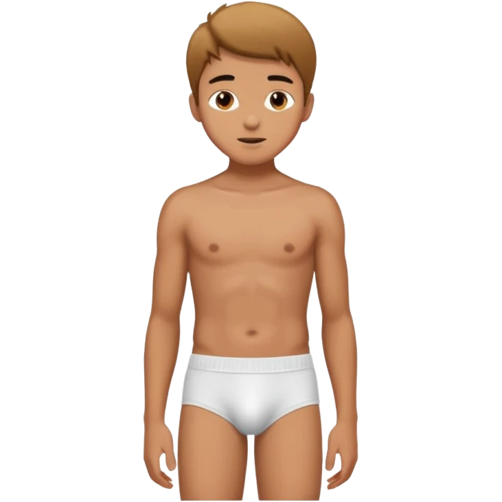 A teenage boy in briefs emoji