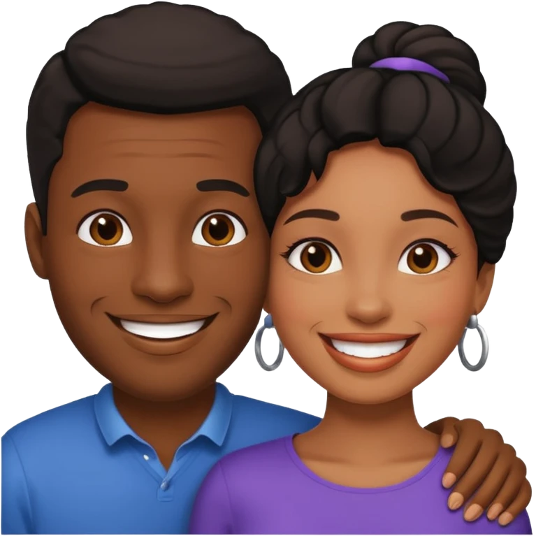 Ebony couple emoji