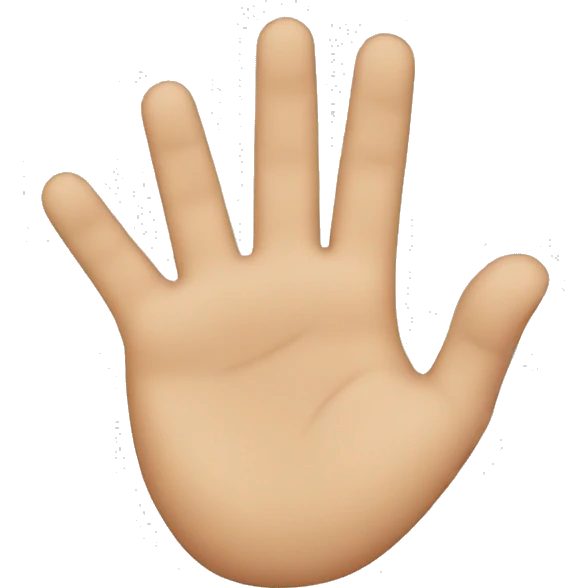 First finger half turned towards palm emoji