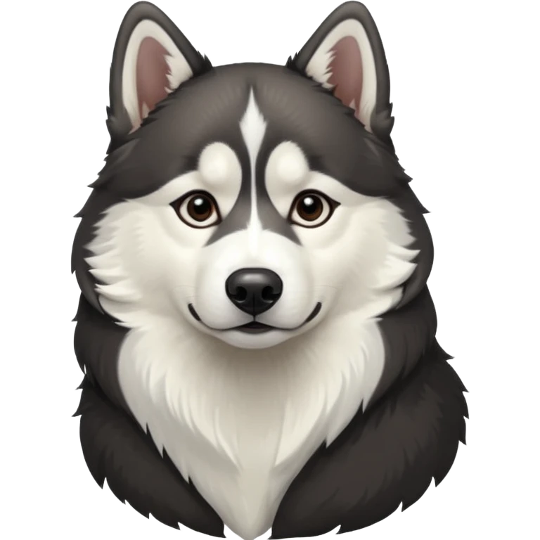 Black and white Siberian husky emoji