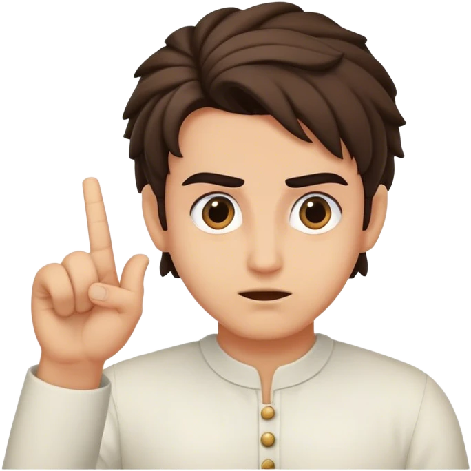 Personnage qui ressemble à Jul est qui fait des doigts d’honneur  emoji