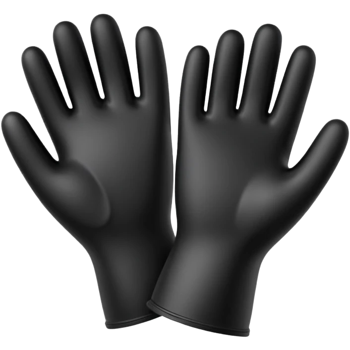 Black rubber gloves  emoji