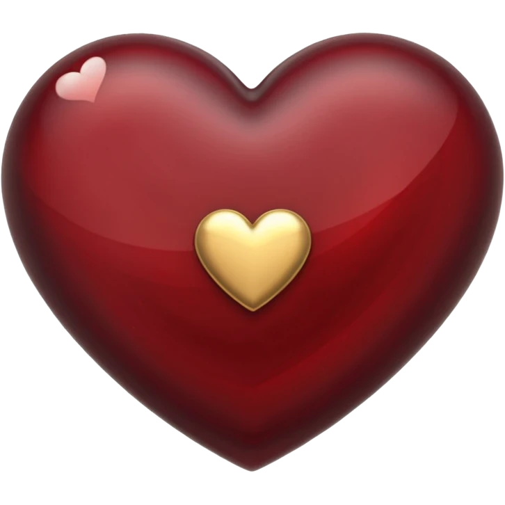 Gold and Garnet heart soft  emoji
