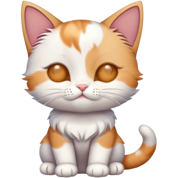Kitten standing with folded hands and closed eyes emoji