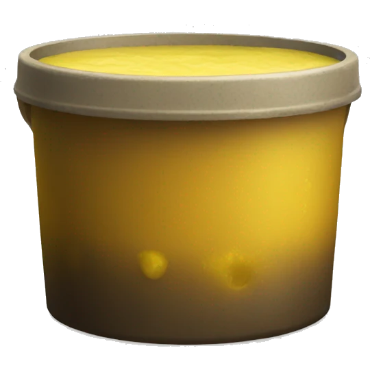 small round container with yellow ish wax substance inside emoji