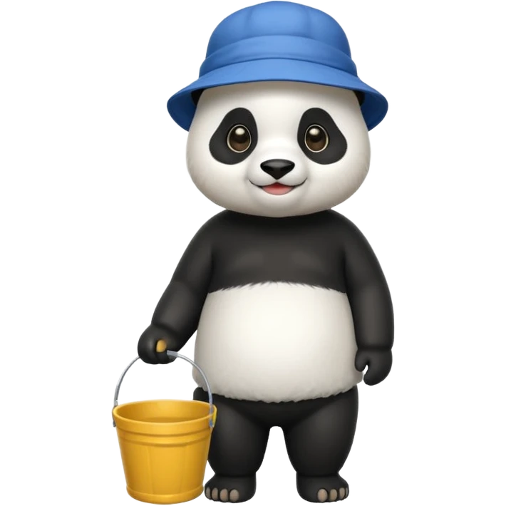 panda with bucket hat, full body emoji