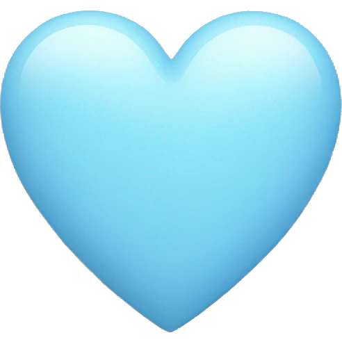 Pastel blue heart emoji