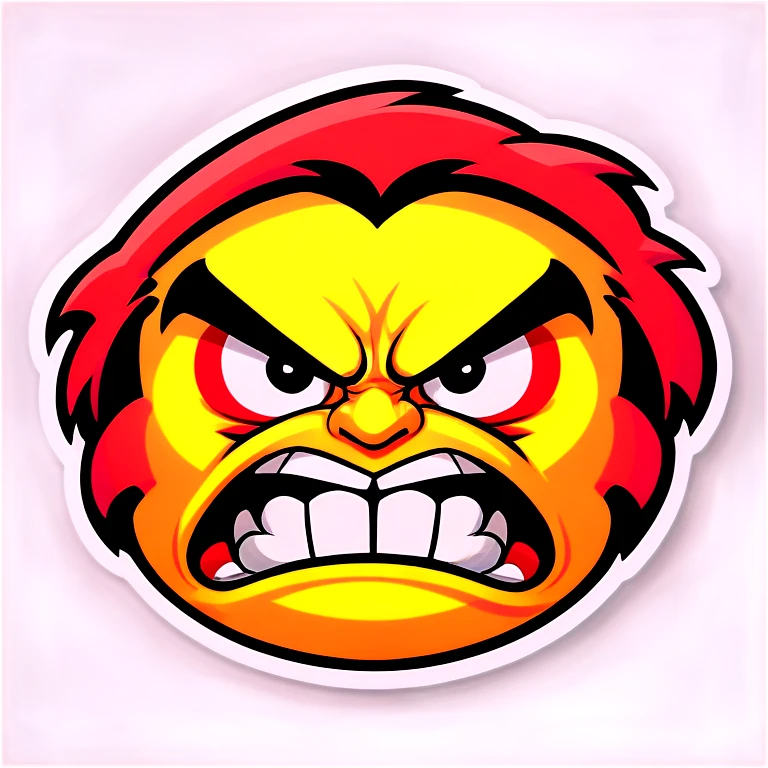 Angry face emoji