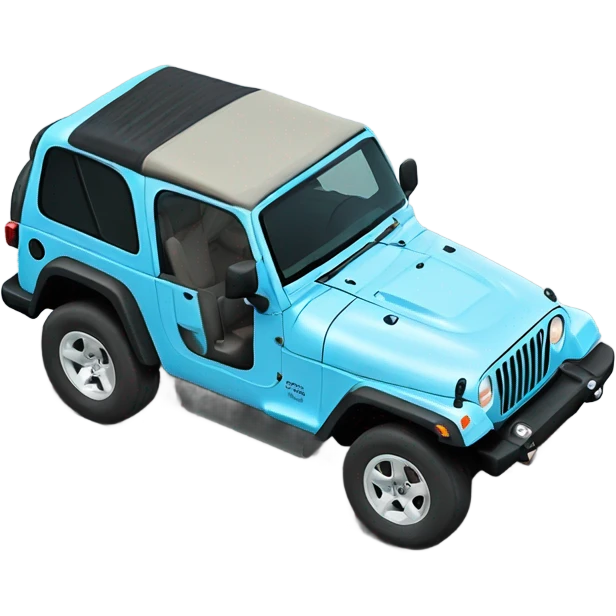 2002 jeep wrangler tj baby blue  emoji