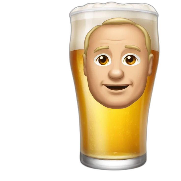 Vladimir poutine drink beer emoji