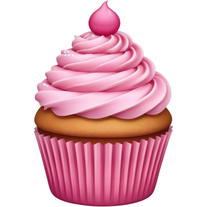 cupcake with pink icing emoji