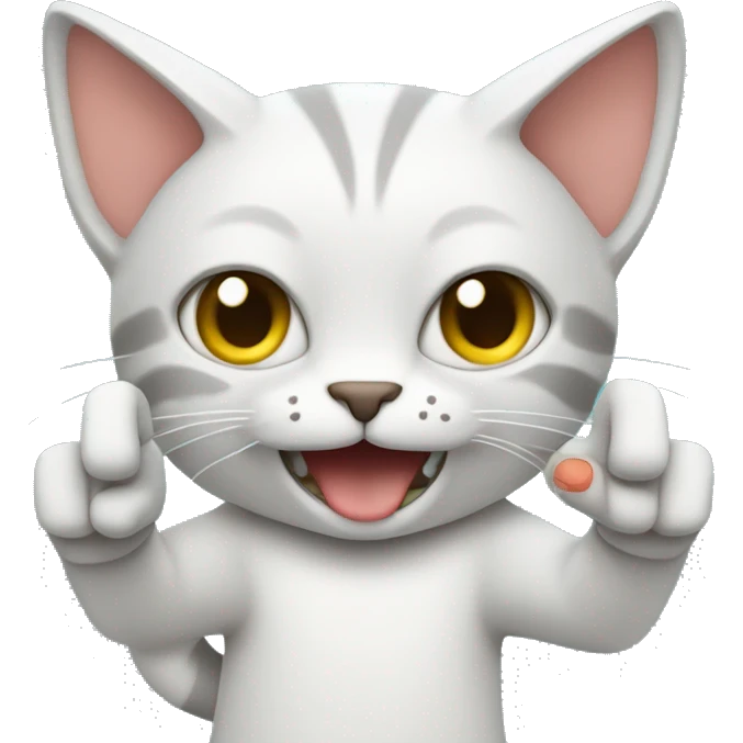 cat doing fingerguns saying "letz fetz" emoji