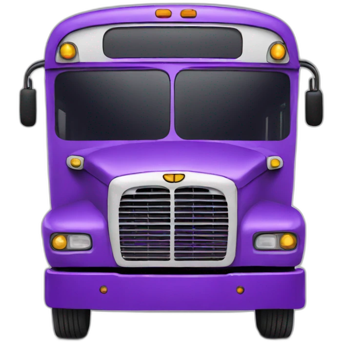 bus colored purple emoji