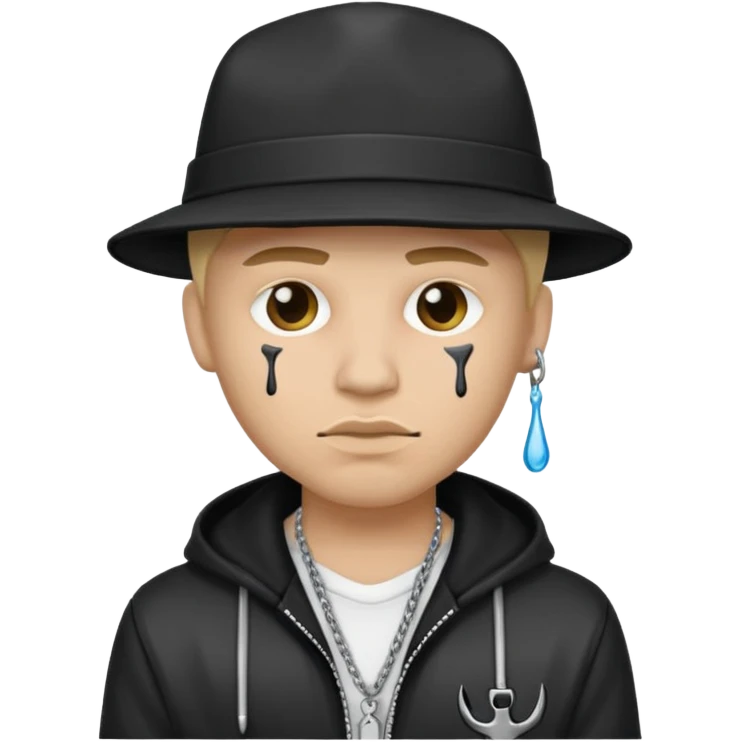 a white guy with a drip gangster emoji