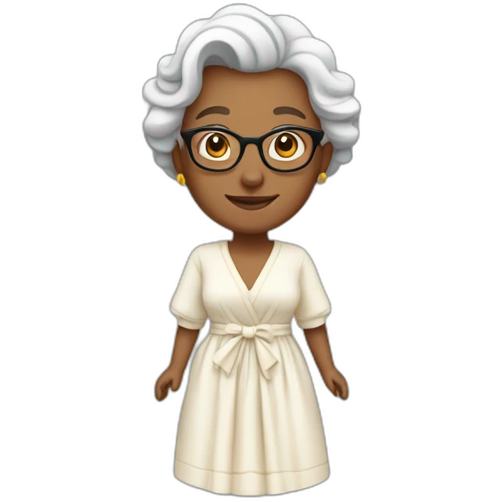 Mamie en robe emoji