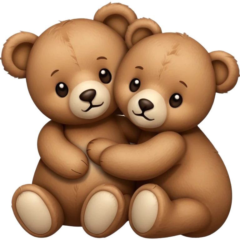 Teddy bears cuddling emoji