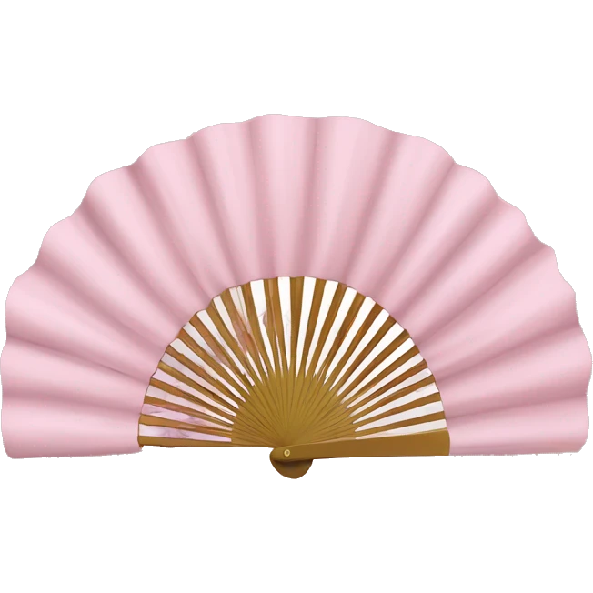 rococo pink fan emoji