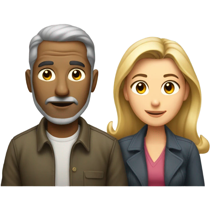 Ugly guy with young wife emoji