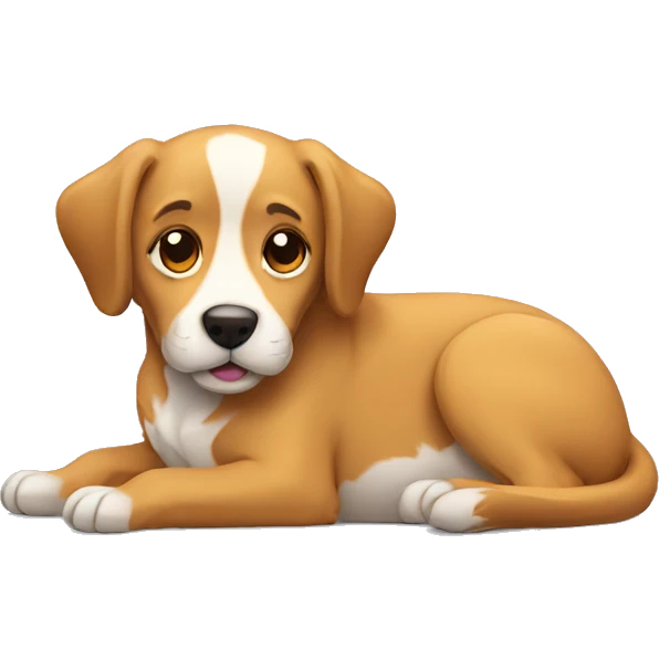 dog lying down emoji