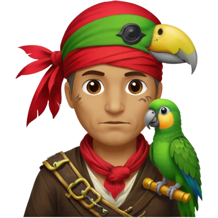 pirate and parrot emoji