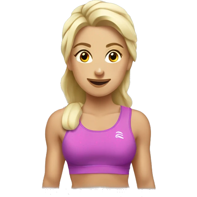 Rubia  haciendo CrossFit  emoji