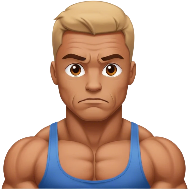 Sad bodybuilder emoji emoji