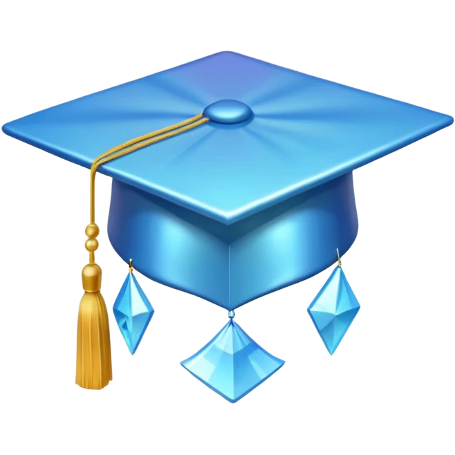 graduate cap hologram emoji