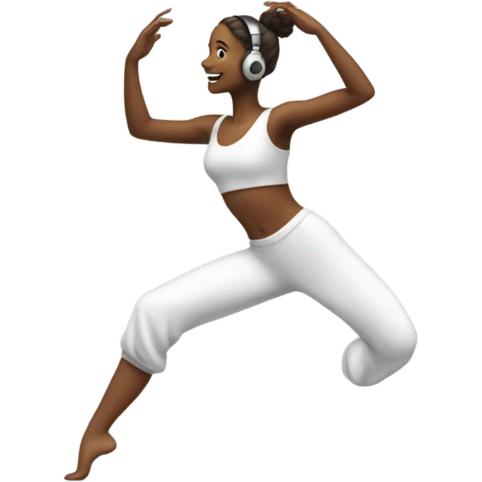 Dancer wearing earphones emoji