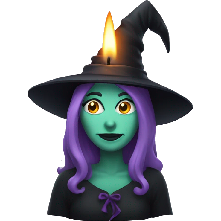 Witchy candle emoji