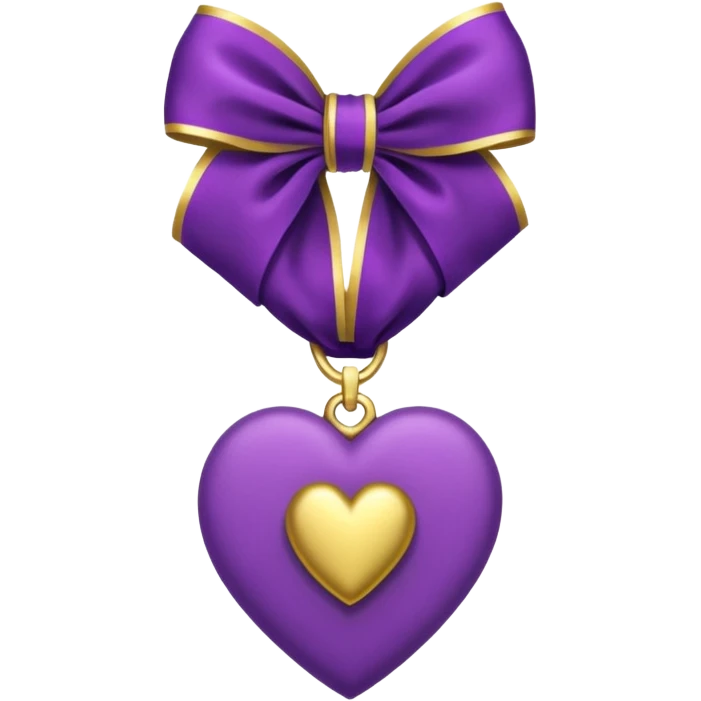 purple heart with velvet ribbon emoji